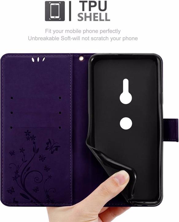 Actual product image Cadorabo Flower Book Cover (Sony Xperia XZ3)