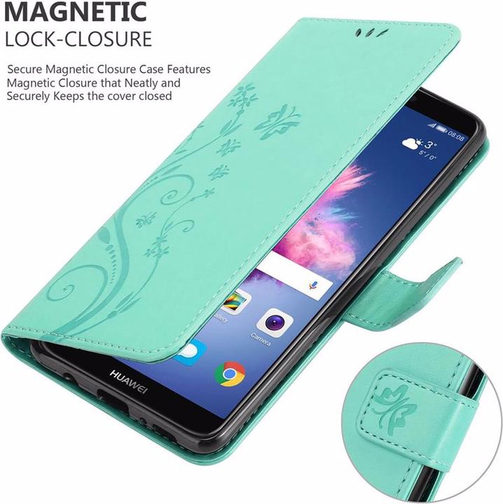 Actual product image Cadorabo Flower Book Cover (Huawei Enjoy 7S)