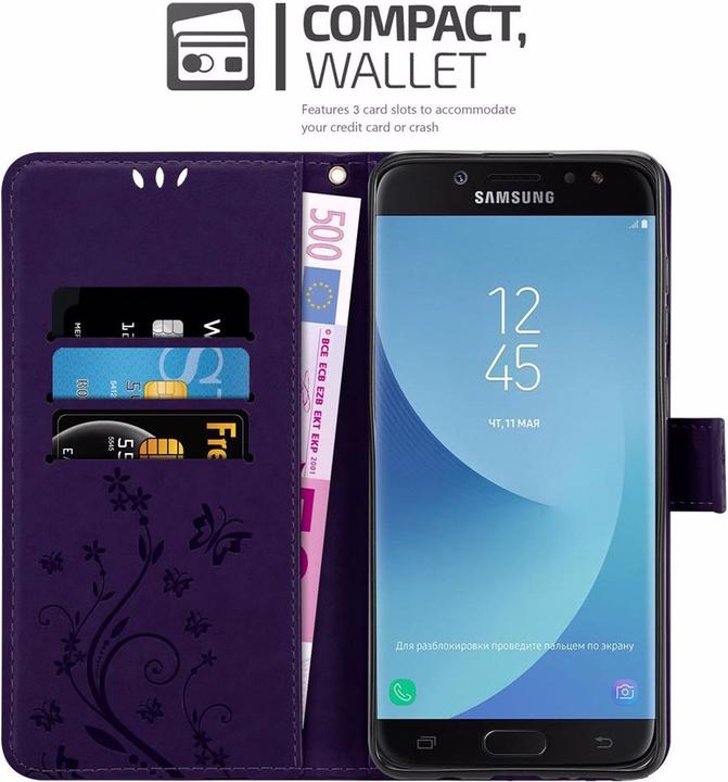Image du produit Cadorabo Couverture du livre de fleurs (Samsung Galaxy J7 2018)