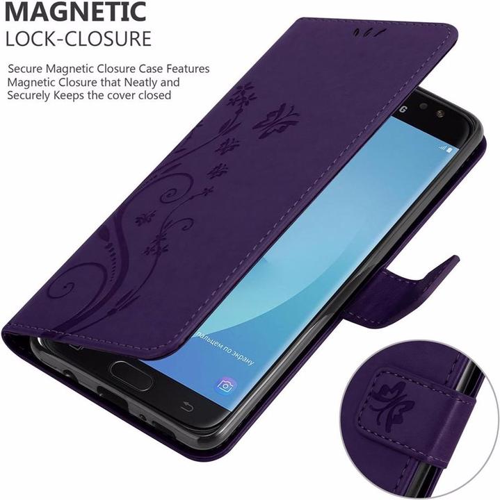 Image du produit Cadorabo Couverture du livre de fleurs (Samsung Galaxy J7 2018)