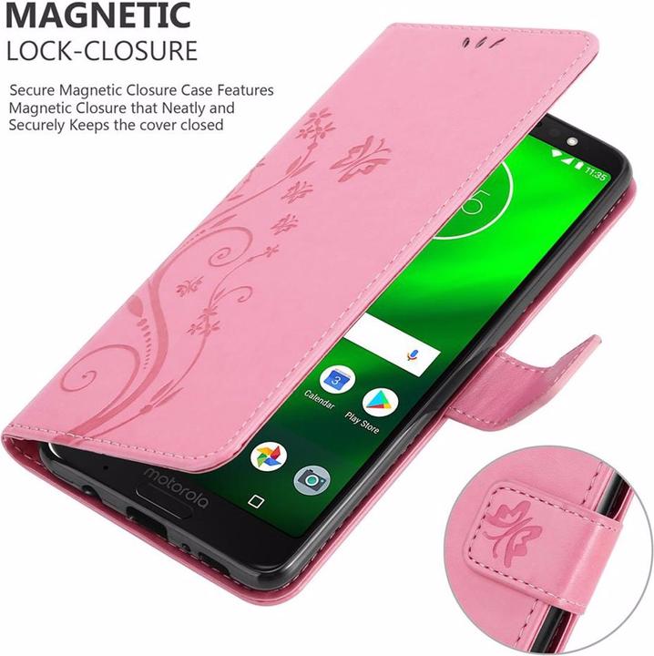 Image du produit Cadorabo Couverture du livre de fleurs (Motorola Moto G6 Plus)