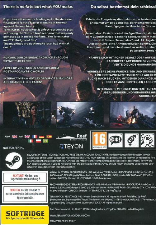 Image du produit Reef Entertainment Terminator : Résistance (PC, DE)