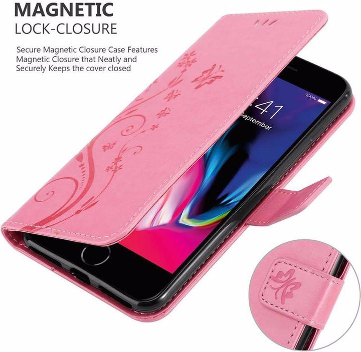 Produktbild Cadorabo Flower Book Cover (Apple iPhone 7s Plus, Apple iPhone 7 Plus)