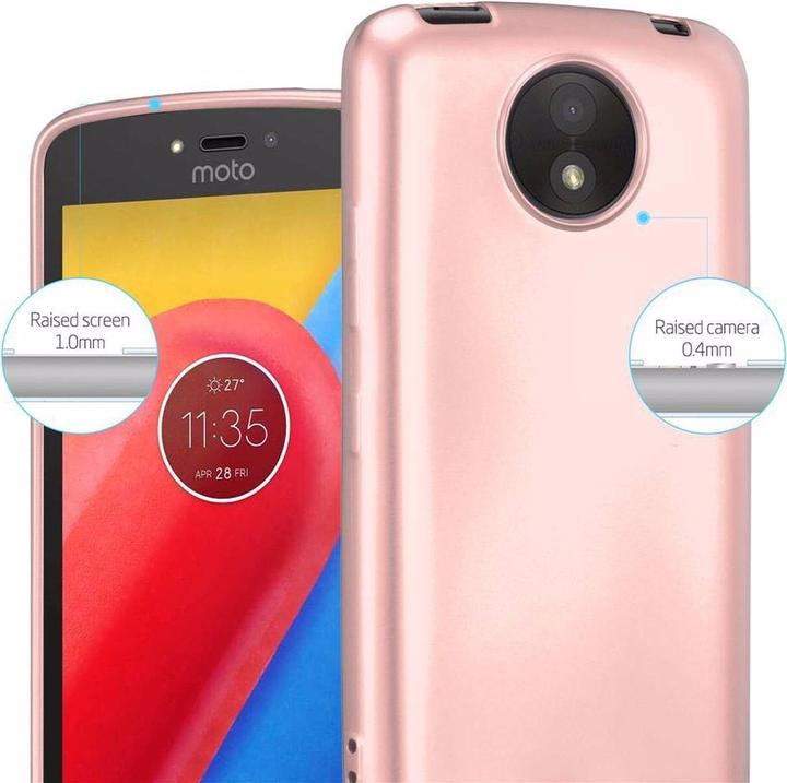 Actual product image Cadorabo TPU Matt Metallic Cover (Motorola Moto C Plus)