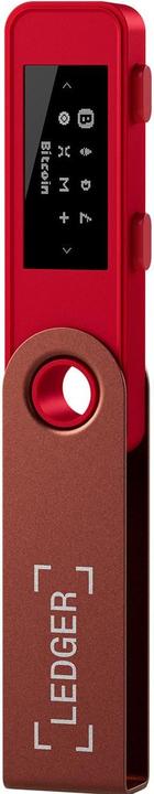 Actual product image Ledger Nano S Plus - Ruby Red (Ripple, Bitcoin, Litecoin, Cardano, TRON, Bitcoin cash, Ethereum Classic, Ether, Stellar, Monero, Dogecoin)