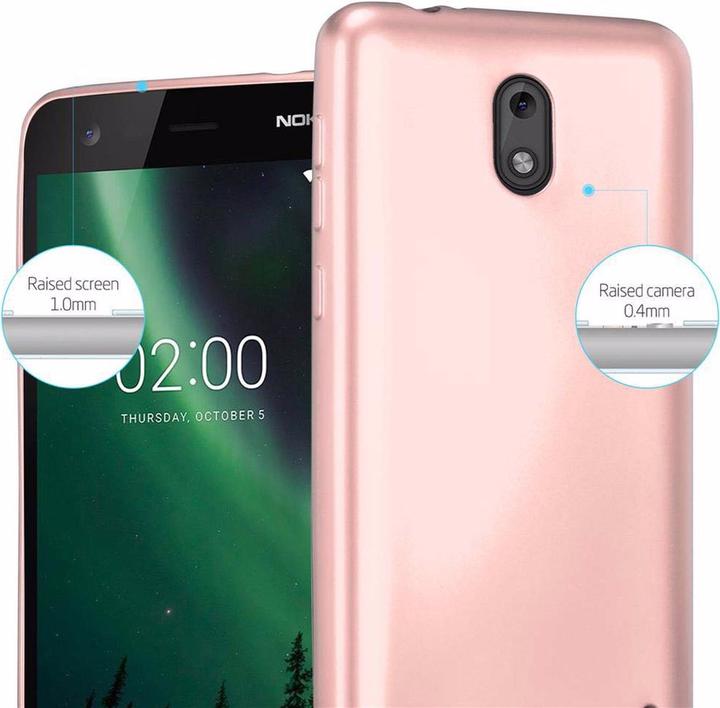 Actual product image Cadorabo TPU Matt Metallic Cover (Nokia 2)
