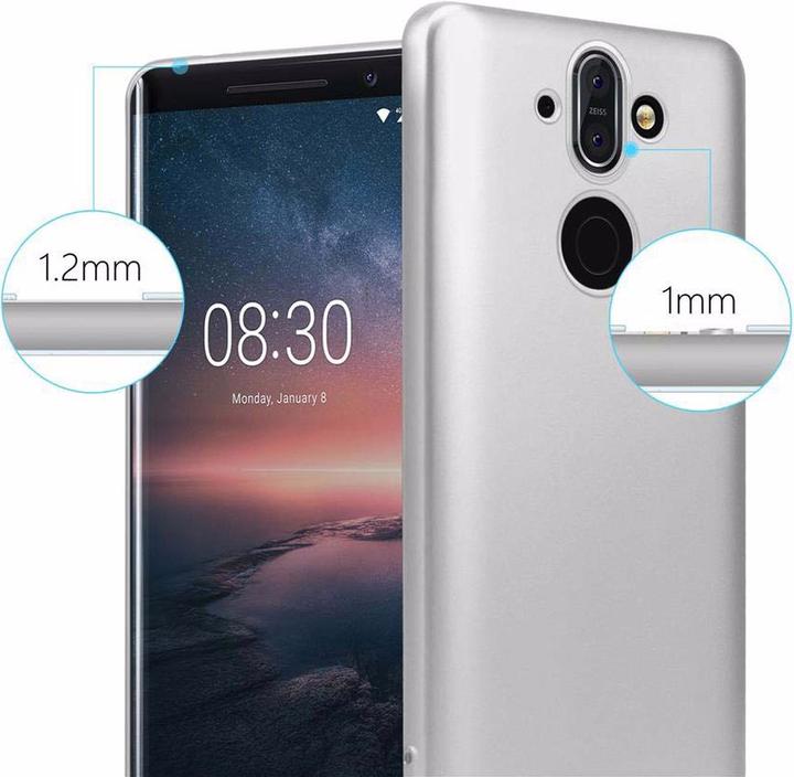 Image du produit Cadorabo Couverture métallique mate TPU (Nokia 8 Sirocco)