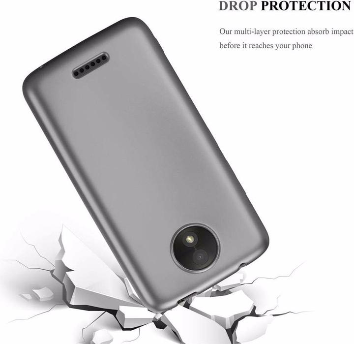 Actual product image Cadorabo TPU Matt Metallic Cover (Motorola Moto C)