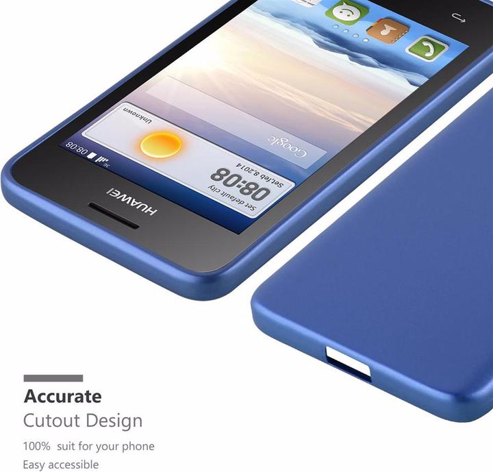 Actual product image Cadorabo TPU Matt Metallic Cover (Huawei Ascend Y330, Huawei Ascend Y360)