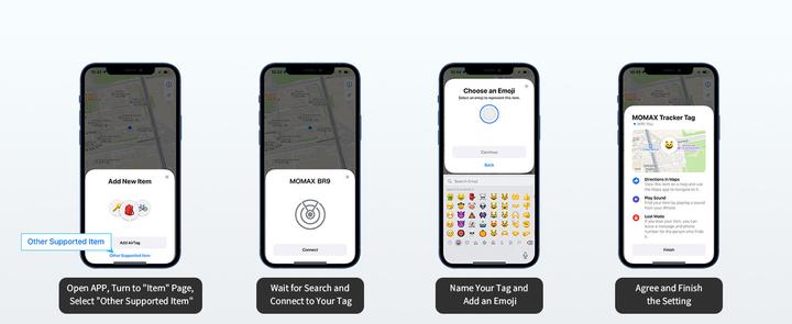 Image du produit Momax PinCard Pro Rechargeable Find My Tracker