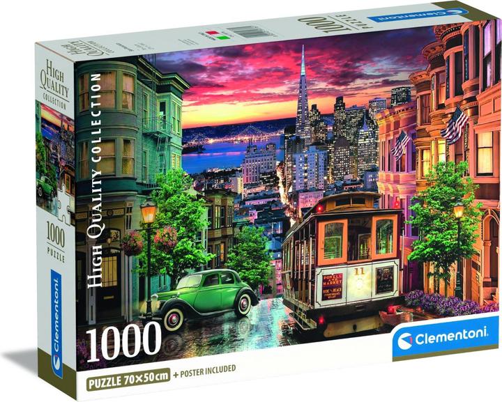Actual product image Clementoni CLE puzzle 1000 Compact San Francisco 39776 (1000 pieces)