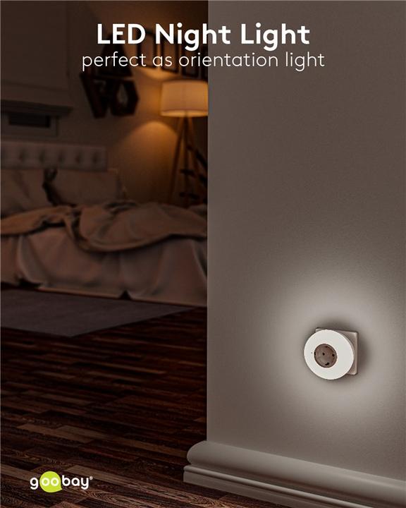Actual product image Goobay LED night light for the socket