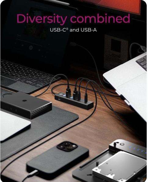 Produktbild Icy Box IB-HUB1737-C3 (USB-C, 7 Ports)