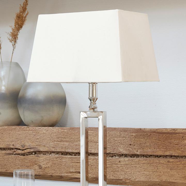 Image du produit Loberon Lampe de table Kinshaa crème/argenté (E27)