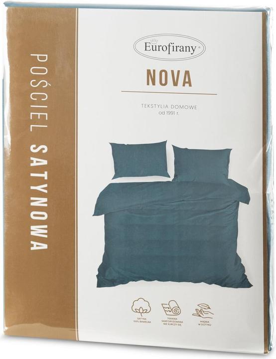 Image du produit Eurofirany EUROFIRANA NOVA Parure de lit en satin de coton de haute qualité, uni, 220 x 200 cm (Set de linge de lit, 220 x 200 cm)