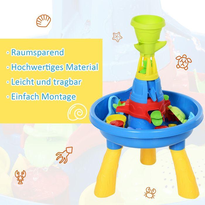 Actual product image Swisshandel24 Children's sand and water play table Outdoor play table Children's sand table with 21 accessories