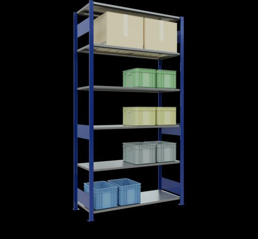 Immagine prodotto Schulte Lagertechnik Sistema di scaffalature di base senza viti MULTIplus150 con ripiani di lunghezza