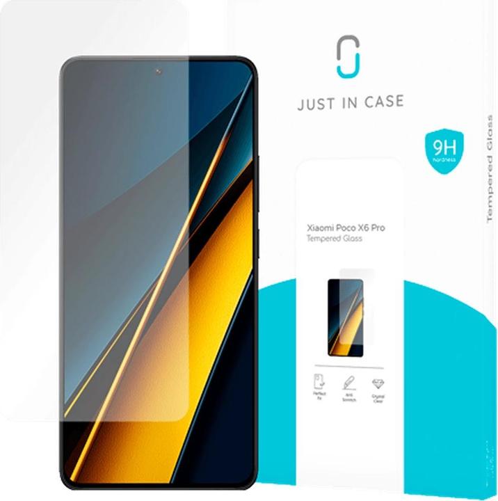 Immagine prodotto Just in Case Pellicola protettiva in vetro temperato trasparente per Poco X6 Pro (1 Pezzo/i, Xiaomi Poco X6 Pro)
