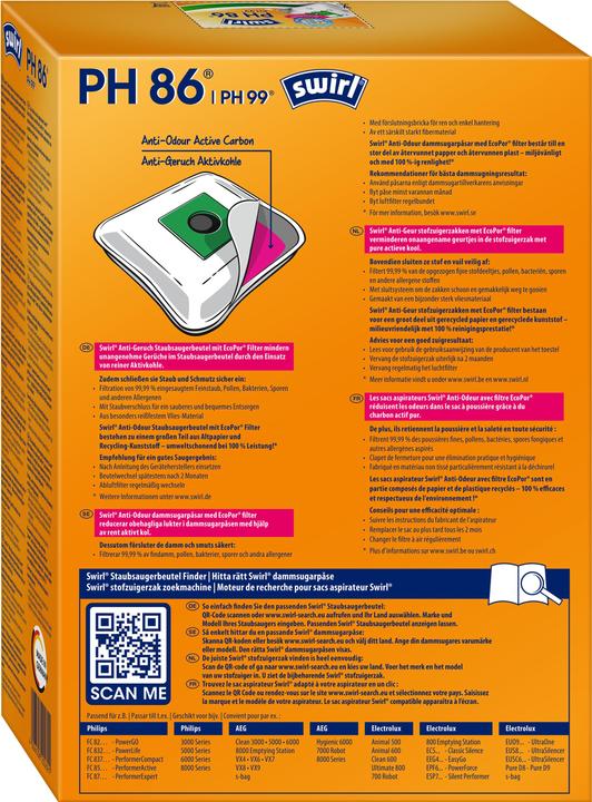 Valeurs nutritives et ingrédients Swirl PH 86 Neutralizair (4 x)