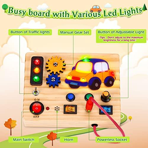 Actual product image Activity Board Busy Board Car Light Switch Toy, Baby Wooden Sensory Toy