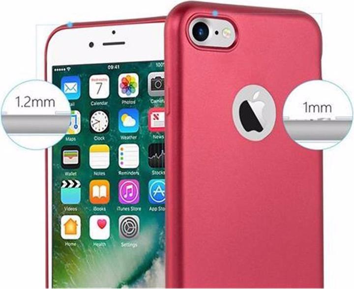 Productafbeelding Cadorabo TPU Matte Metallic hoes (Apple iPhone SE (2e generatie), Apple iPhone 7)