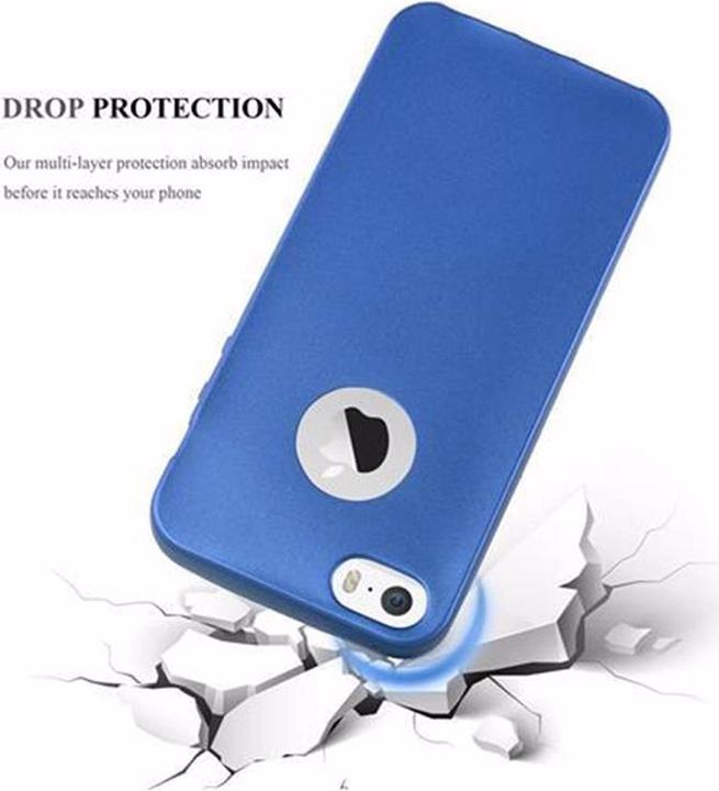 Actual product image Cadorabo TPU Matt Metallic Cover (Apple iPhone 5)