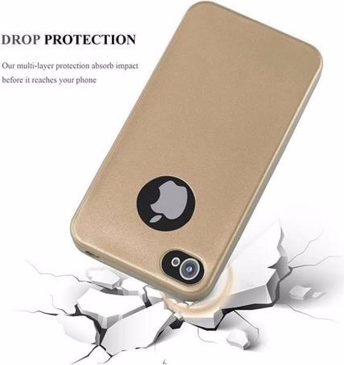 Image du produit Cadorabo Couverture métallique mate TPU (G4s, Apple iPhone 4)