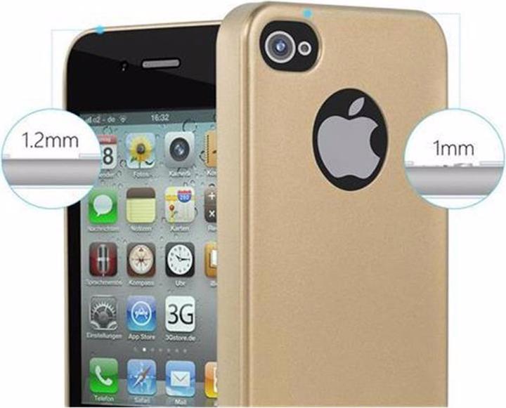 Image du produit Cadorabo Couverture métallique mate TPU (G4s, Apple iPhone 4)