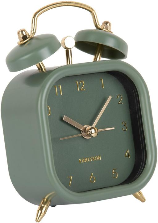 Karlsson Réveil classique Metallic Glam square Jungle green