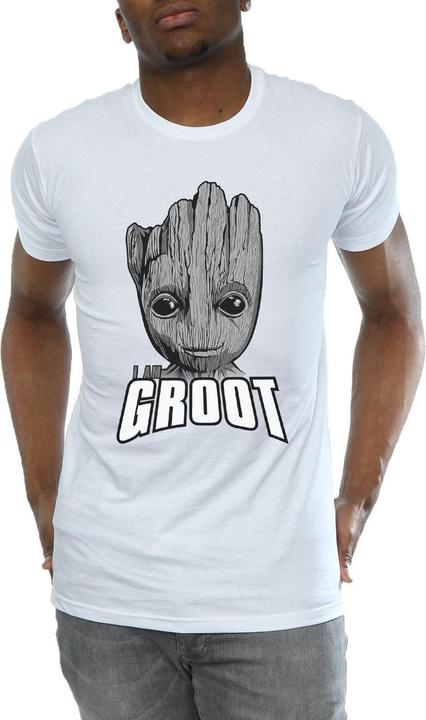 Actual product image Mens Guardians Of The Galaxy Groot Face T-Shirt (XL)