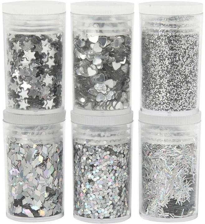Immagine prodotto Creativ Company Set di glitter argento, 6 x 5 g
