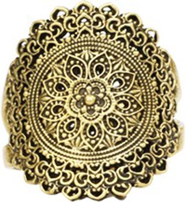 Star Piercing Ring vergoldet Mandala (60)