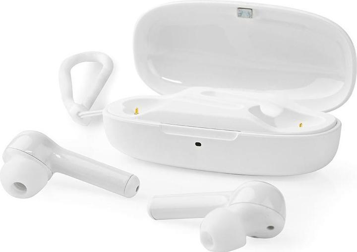 Actual product image Nedis Talk/Music 6h, 18h with charging cradle HPBT5055BK, white (6 h, Wireless)