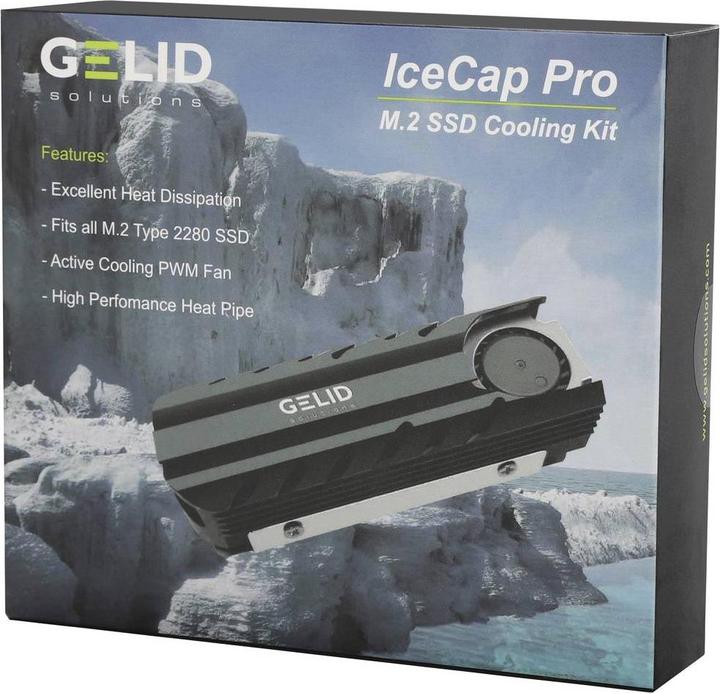 Actual product image Gelid HS-M2-SSD-22 IceCap Pro M.2 SSD hard drive cooler