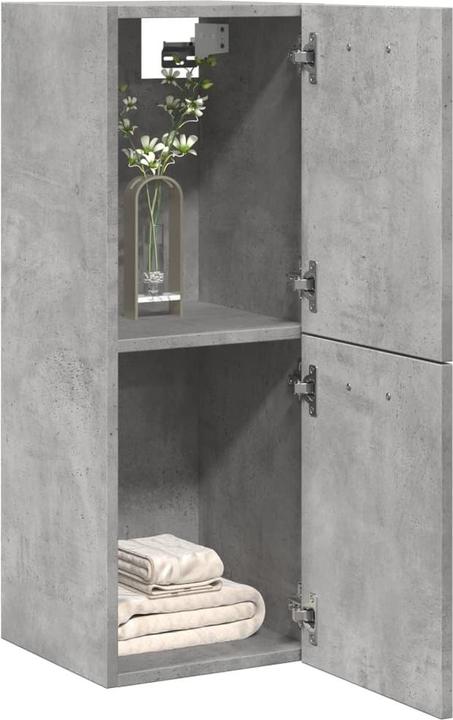 Image du produit VidaXL Armoire suspendue de salle de bains Armoire murale de salle de bains Gris béton (30 x 30 x 80 cm)
