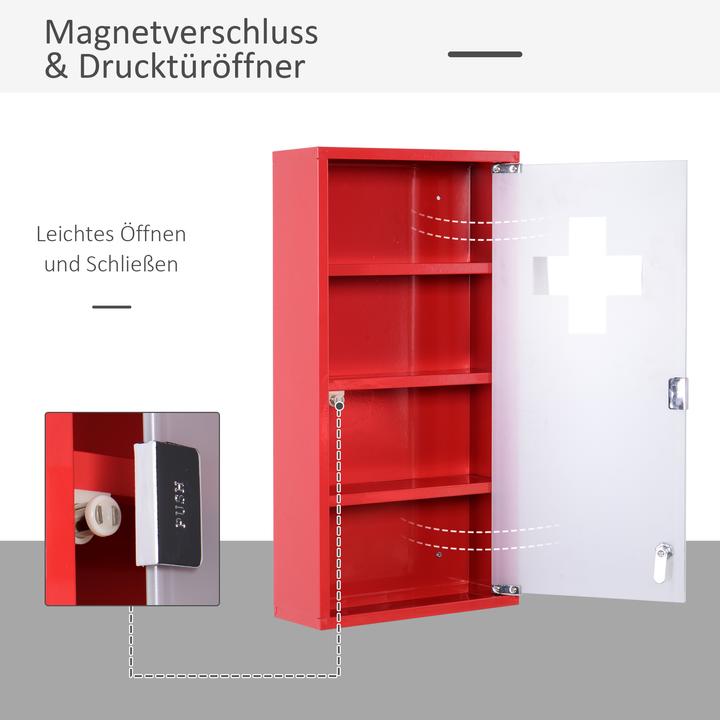 Produktbild Homcom Medizinschrank zum Abschliessen (30 x 12 x 60 cm)