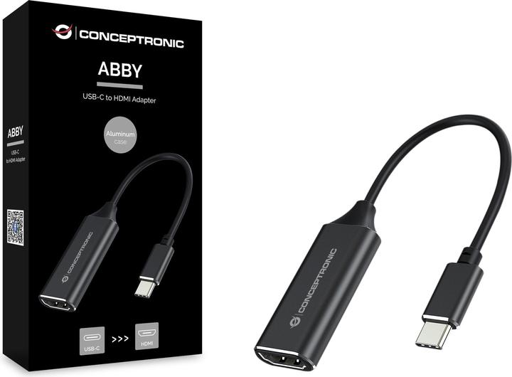 Actual product image Conceptronic Adapter Cable USB-C -> HDMI Adapter St/Bu (USB-C, 19.80 cm)
