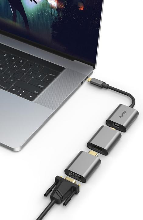 Actual product image Hama USB Video-Adapter (VGA, Mini DP, HDMI, 15 cm)