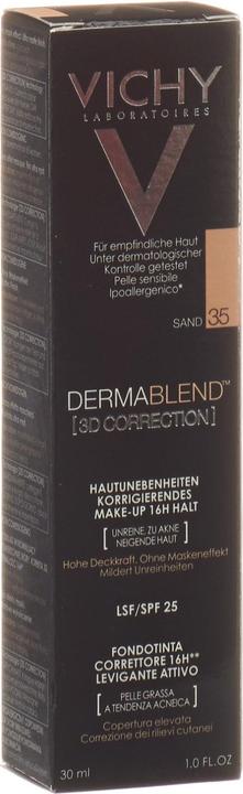 Actual product image Vichy Dermablend (3D Correction) Skin Imperfections Optically Correcting Make-up (35 Sand)