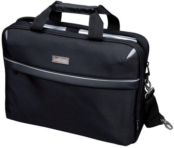 Lightpak Notebooktasche "SIERRA", Polyester, schwarzes gepolstertes Laptopfach, Reißverschlussfach mit Organ