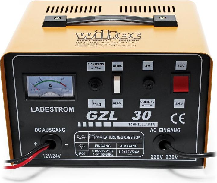 Immagine prodotto Wiltec Caricabatterie 12V 24V 16A Caricatore GZL30 (24V, 30 A)