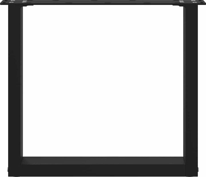Produktbild VidaXL Couchtischbeine U-Form 2 Stk. Schwarz 60x(72-73) cm Stahl Tischbein