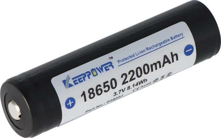 Actual product image Keeppower Akku 18650 geschützt (1 pcs., 18650, 2200 mAh)