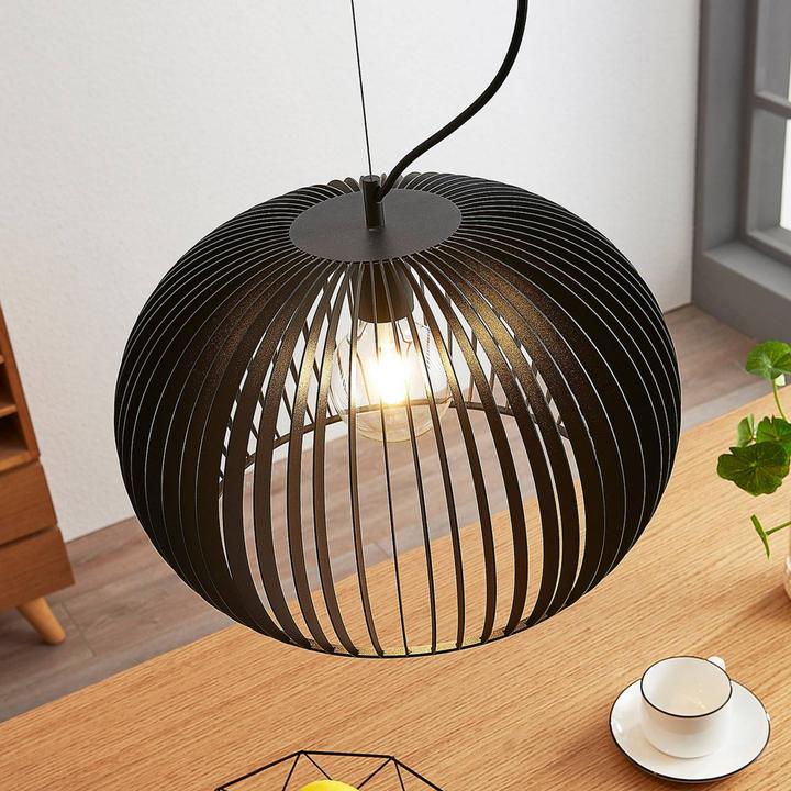 Actual product image Lindby Jusra 1 pendant light Black (E27)