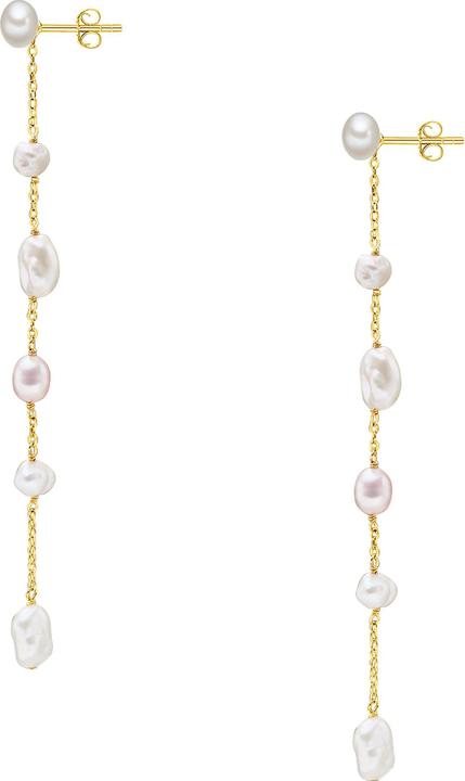 Produktbild Valero Pearls Damen Sterling Silber Süsswasser-Zuchtperlen gelbgold - 24439 (Sterling Silber)