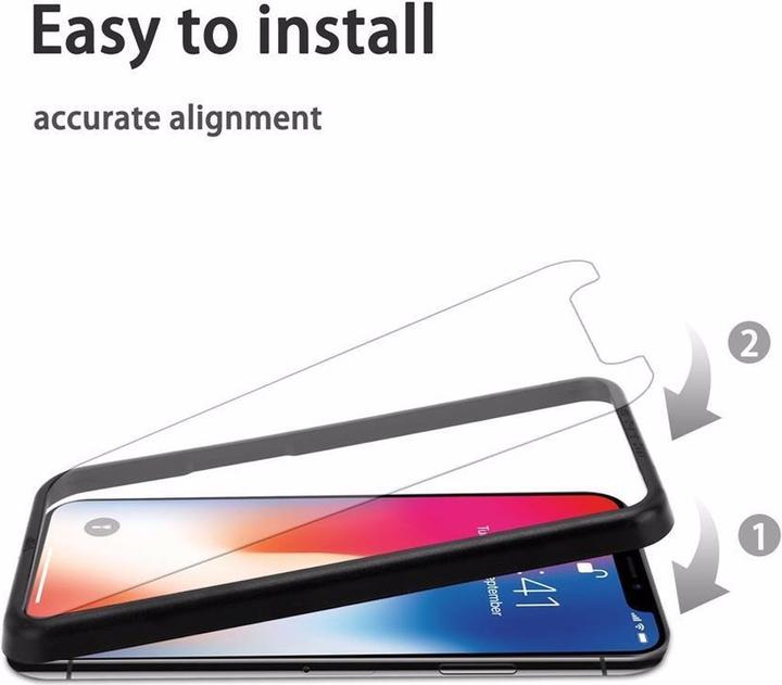 Actual product image Cadorabo Display protection glass with installation aid (3 Piece, Apple iPhone XS Max)