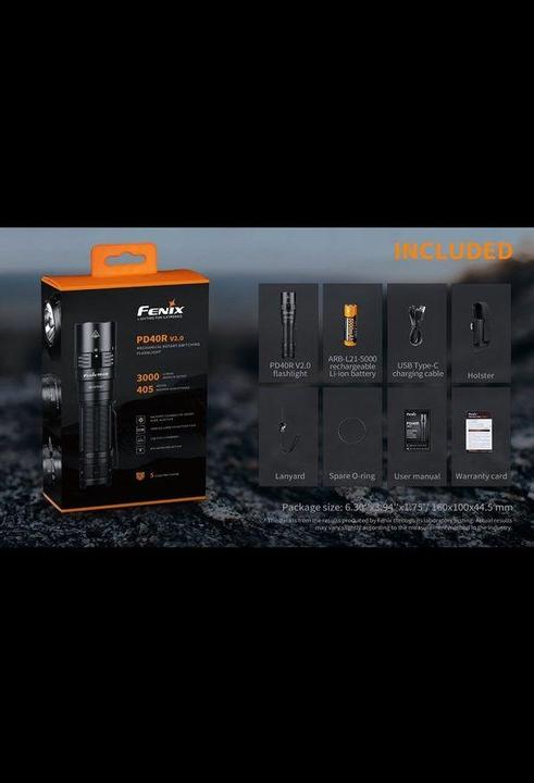 Actual product image Fenix PD40R V3.0 (14.30 cm, 3000 lm)