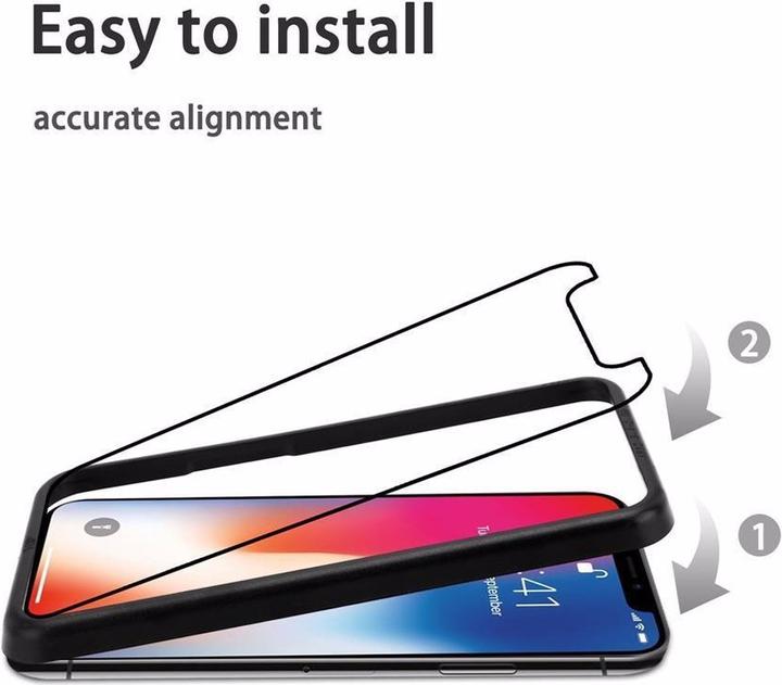 Productafbeelding Cadorabo Volledig schermbeschermend glas met installatiehulp (3 Stuk, Apple iPhone XR)