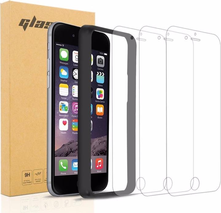 Productafbeelding Cadorabo Schermbeschermend glas met installatiehulp (3 Stuk, Apple iPhone 7)