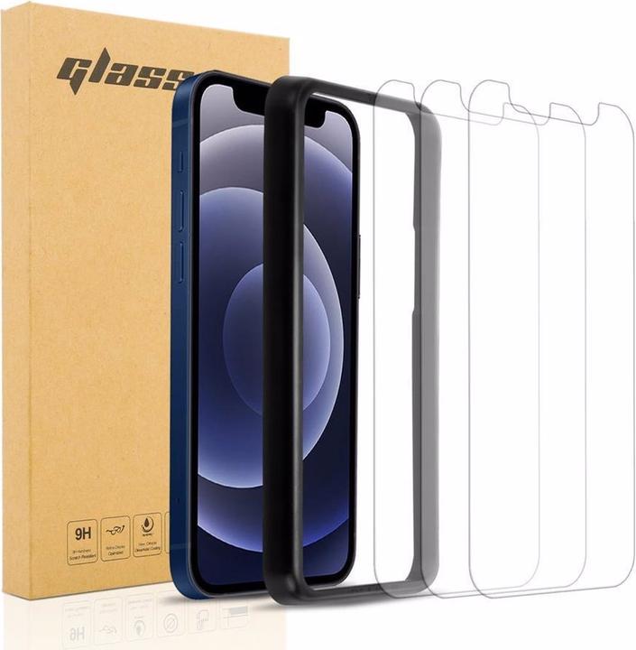 Productafbeelding Cadorabo Schermbeschermend glas met installatiehulp (3 Stuk, Apple iPhone 12 Pro Max)